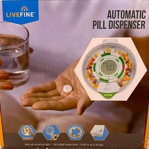 28-Day Automatic Pill Dispenser LCD Display, Key Lock, Sound & Light